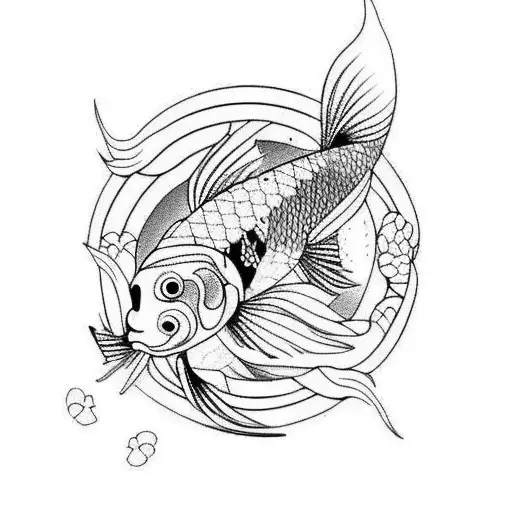 Japanese koi carp tattoo design idea