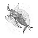 Japanese koi carp tattoo design idea