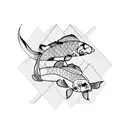 Japanese koi carp tattoo design idea