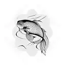 Japanese koi carp tattoo design idea