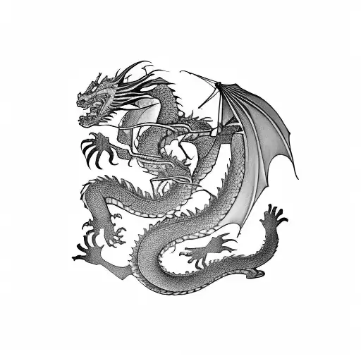 Dragon Haku Chihiro tattoo design idea