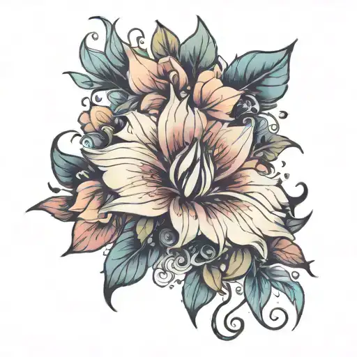 morning dew tattoo design idea