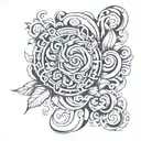 scroll tattoo design idea