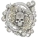 scroll tattoo design idea
