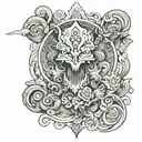 scroll tattoo design idea