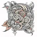 scroll tattoo design idea