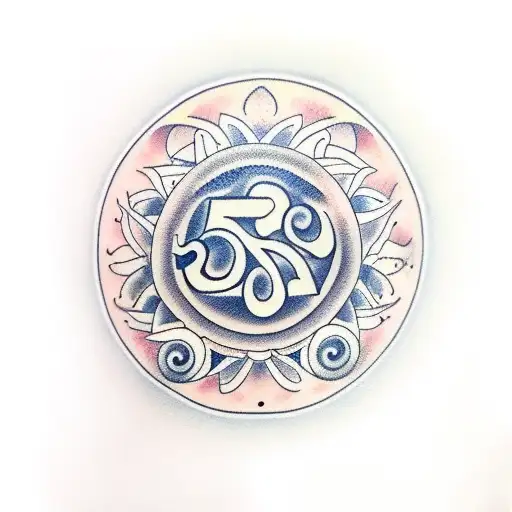 Om with Naruto Seals tattoo design idea