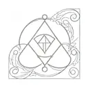 Neptune alchemy symbol tattoo design idea