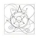 Neptune alchemy symbol tattoo design idea