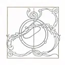 Neptune alchemy symbol tattoo design idea
