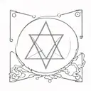 Neptune alchemy symbol tattoo design idea