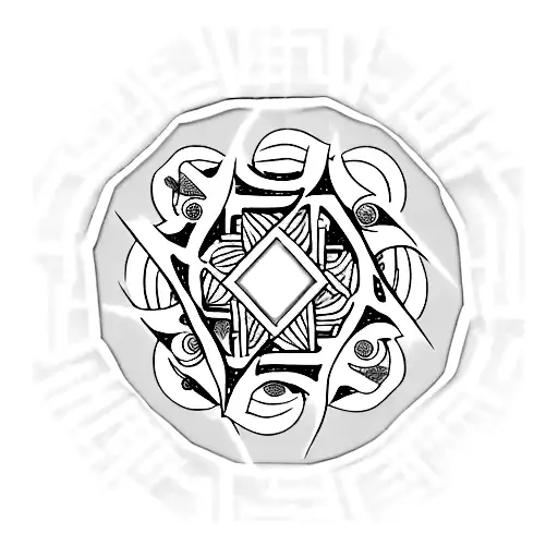 the 8 trigrams of taekwondo poomsaes with the words "a room of my own" tattoo design idea