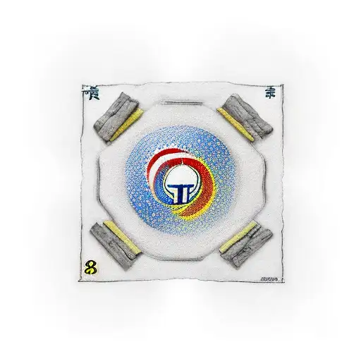 the 8 trigrams of taekwondo poomsaes with the words "a room of my own" tattoo design idea