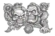 Bier and King tattoo design idea