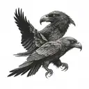 Odin's Ravens tattoo design idea