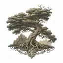 tree of life, yggdrasil tree, ygg drasil tree, viking, celtic, nordic style, micro realism tattoo design idea
