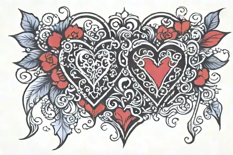 hearts 2002 2008 tattoo design idea
