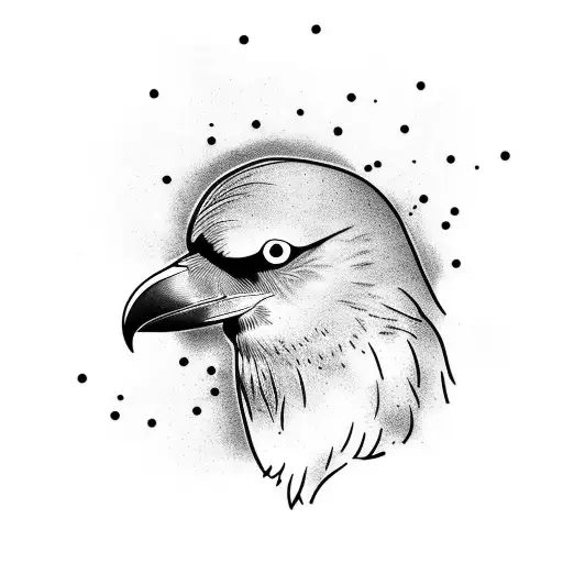 number 27 with a crow standing on top of iot tattoo design idea