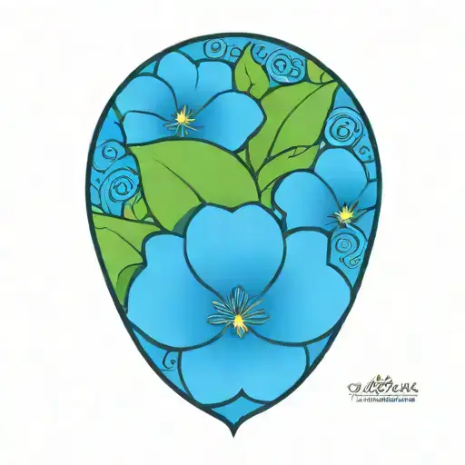 mendhi style flower intertwined with names Remi Heather Dillan tattoo design idea