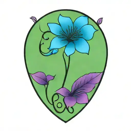 mendhi style flower intertwined with names Remi H P Lovecraft tattoo design idea