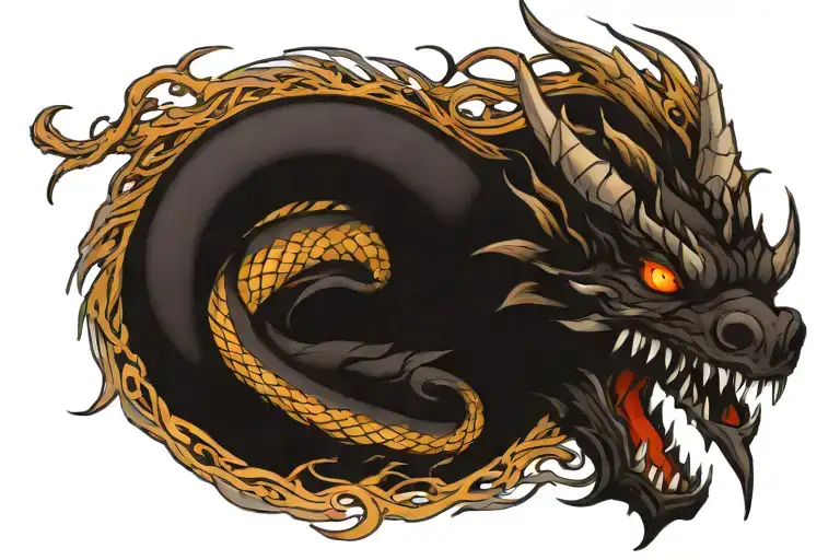 Filler dragon design tattoo design idea