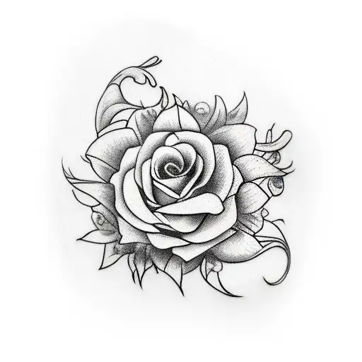 large Flower sleeve with mandalswith the american and filipino flag around it.  tattoo design idea