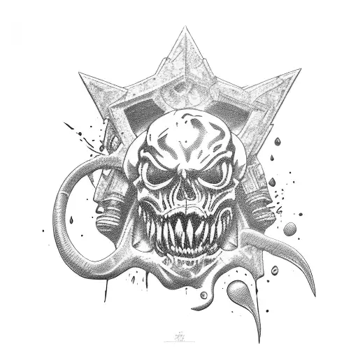 licker from resident evil tattoo design idea