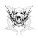 licker from resident evil tattoo design idea