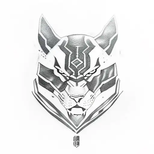 Pantera preta, ao redor a frase "black panther party  tattoo design idea