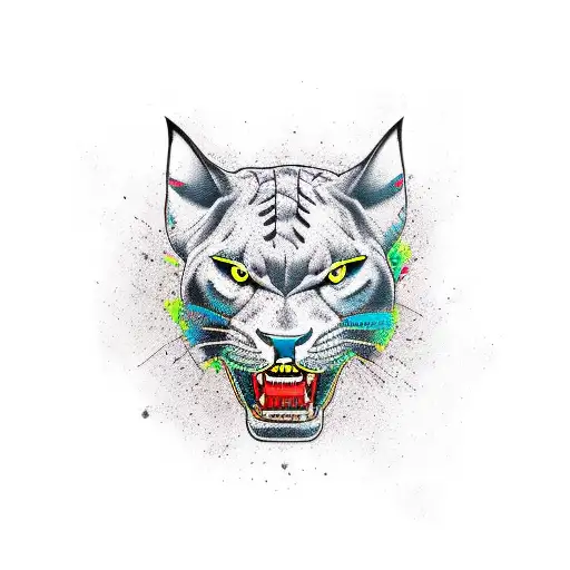 corpo todo de uma pantera negra  tattoo design idea