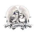 two birds tattoo design idea