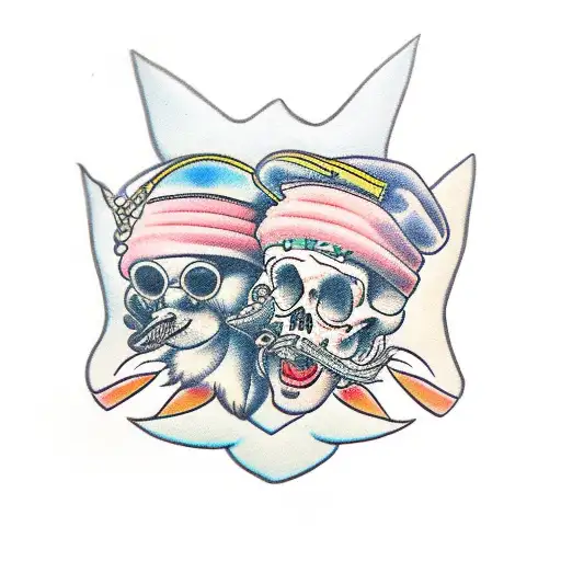 BFF with hustler and. forever tattoo design idea