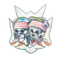 BFF with hustler and. forever tattoo design idea