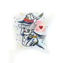 BFF with hustler and. forever tattoo design idea