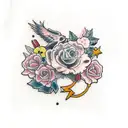 BFF with hustler and. forever tattoo design idea