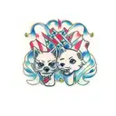 BFF with hustler and. forever tattoo design idea