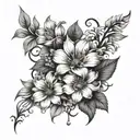 Flowers mixed with something nursing themed tattoo tattoo design idea