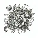 Flowers mixed with something nursing themed tattoo tattoo design idea