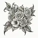 Flowers mixed with something nursing themed tattoo tattoo design idea