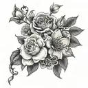 Flowers mixed with something nursing themed tattoo tattoo design idea