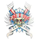 patriotic sleeve  tattoo design idea