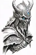 Lich King from World of Warcraft tattoo design idea