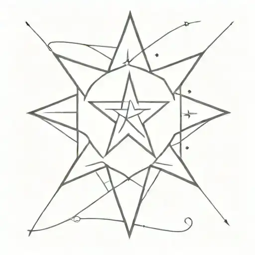Morning star tattoo design idea