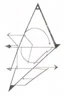 arrow has a pointed triangular tip, shaft has two diagonal lines near the middle, and 3 lines on both sides on the end tattoo design idea