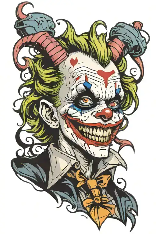 joker chucky tattoo design idea