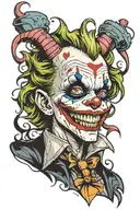 joker chucky tattoo design idea