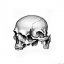 skull with lost souls  tattoo design idea