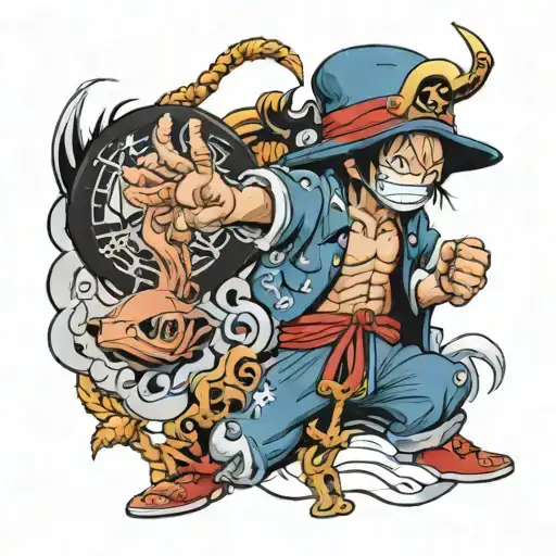 onigashima from one piece tattoo design idea