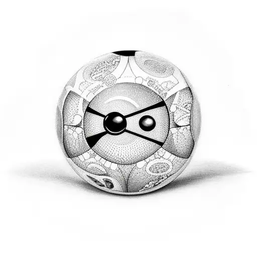 evolve from 8 ball to human tattoo design idea