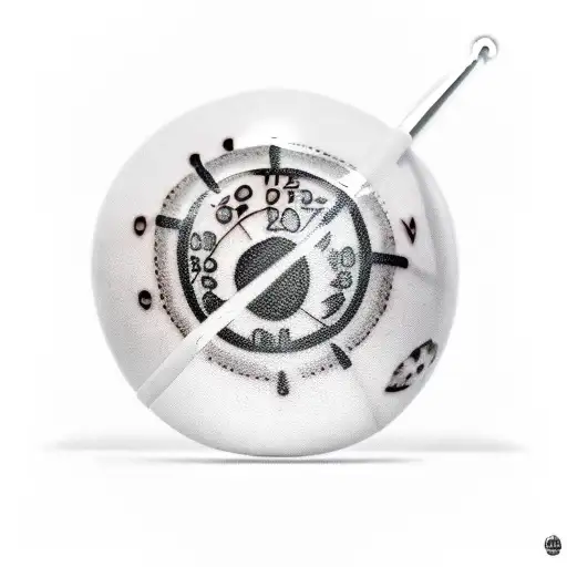 8 ball stone age tattoo design idea